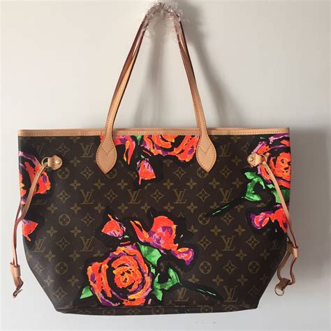 louis vuitton bag with flowers.